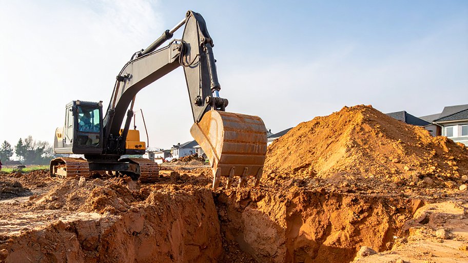 excavating residential land