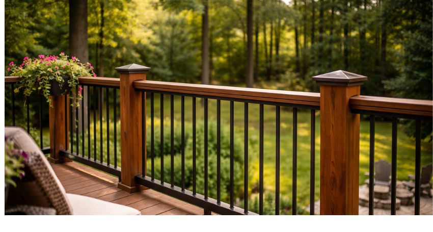 how tall do deck railings need to be residential deck example
