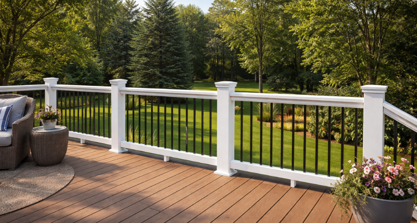 modern deck railings advantages for Outdoor Spaces